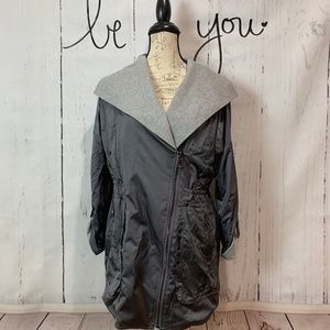 Andrew Marc Lined Jacket Coat Small Storm Gray